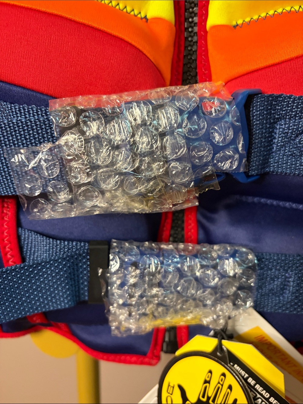 Body Glove- Kids Overboard Neoprene Life Vest - Navy with Yellow & Red Accents - Picture 7 of 16